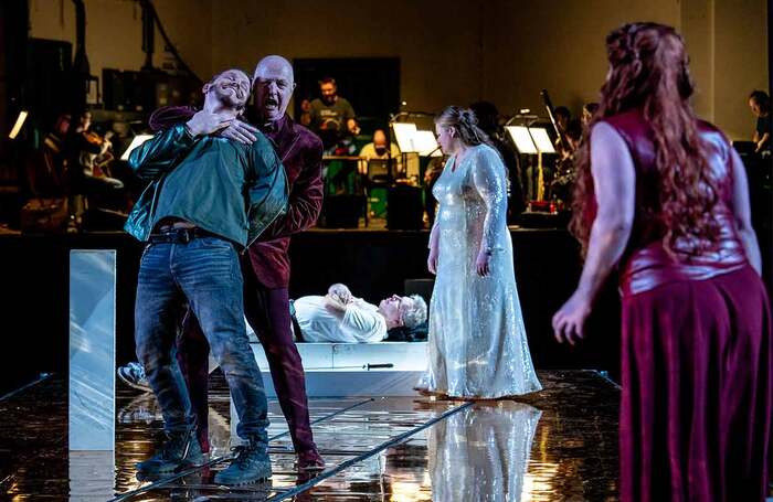 The cast of G&ouml;tterd&auml;mmerung at York Hall, Bethnal Green, London. Photo: Steve Gregson