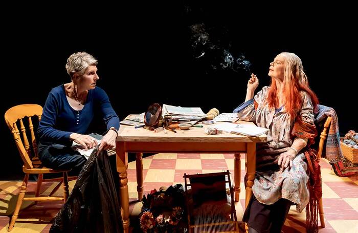 Tamsin Greig and Celia Imrie in Backstroke at the Donmar Warehouse, London. Photo: Johan Persson