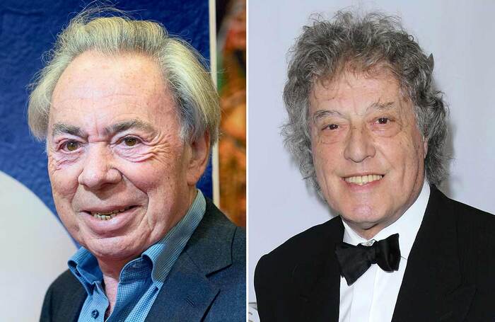 Andrew Lloyd Webber and Tom Stoppard. Photos: Lev Radin/Shutterstock; S Bukley/Shutterstock