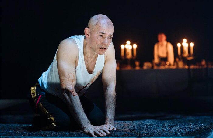 Daniel Evans in Edward II at the Swan Theatre, Royal Shakespeare Theatre, Stratford-upon-Avon. Photo: Helen Murray