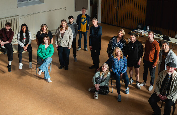 Ensemble '84 members, who were were cast following a call-out in local job centres and on social media Ensemble '84 members, who were were cast following a call-out in local job centres and on social media