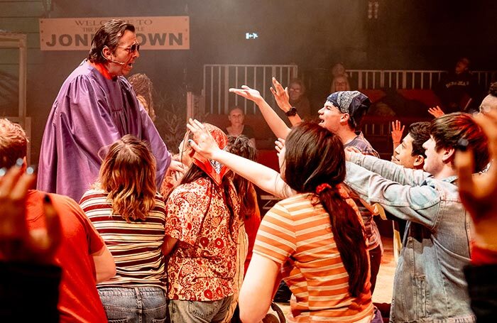 Jonny Morton and members of the cast of The Washing Line at Chickenshed, London. Photo: Steve Gregson