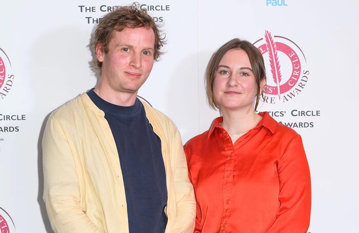 The Yard Theatre's Jay Miller and Ashleigh Wheeler at the Critics' Circle Theatre Awards 2025, where the venue won the Empty Space Peter Brook Award. Photo: Joanne Davidson