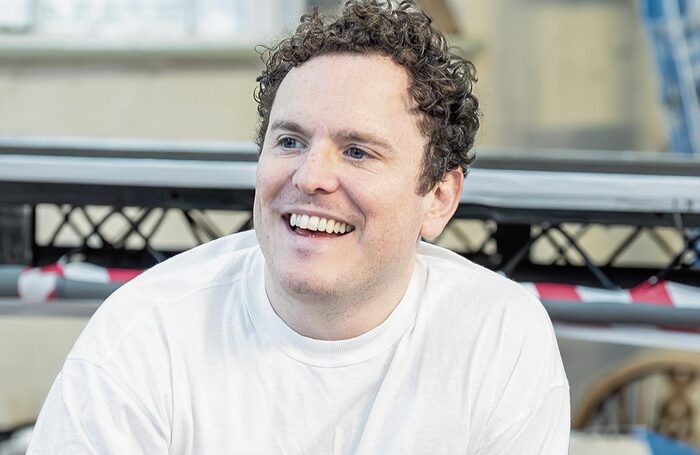 Joshua McGuire in rehearsals for Rhinoceros at the Almeida Theatre, London. Photo: Marc Brenner