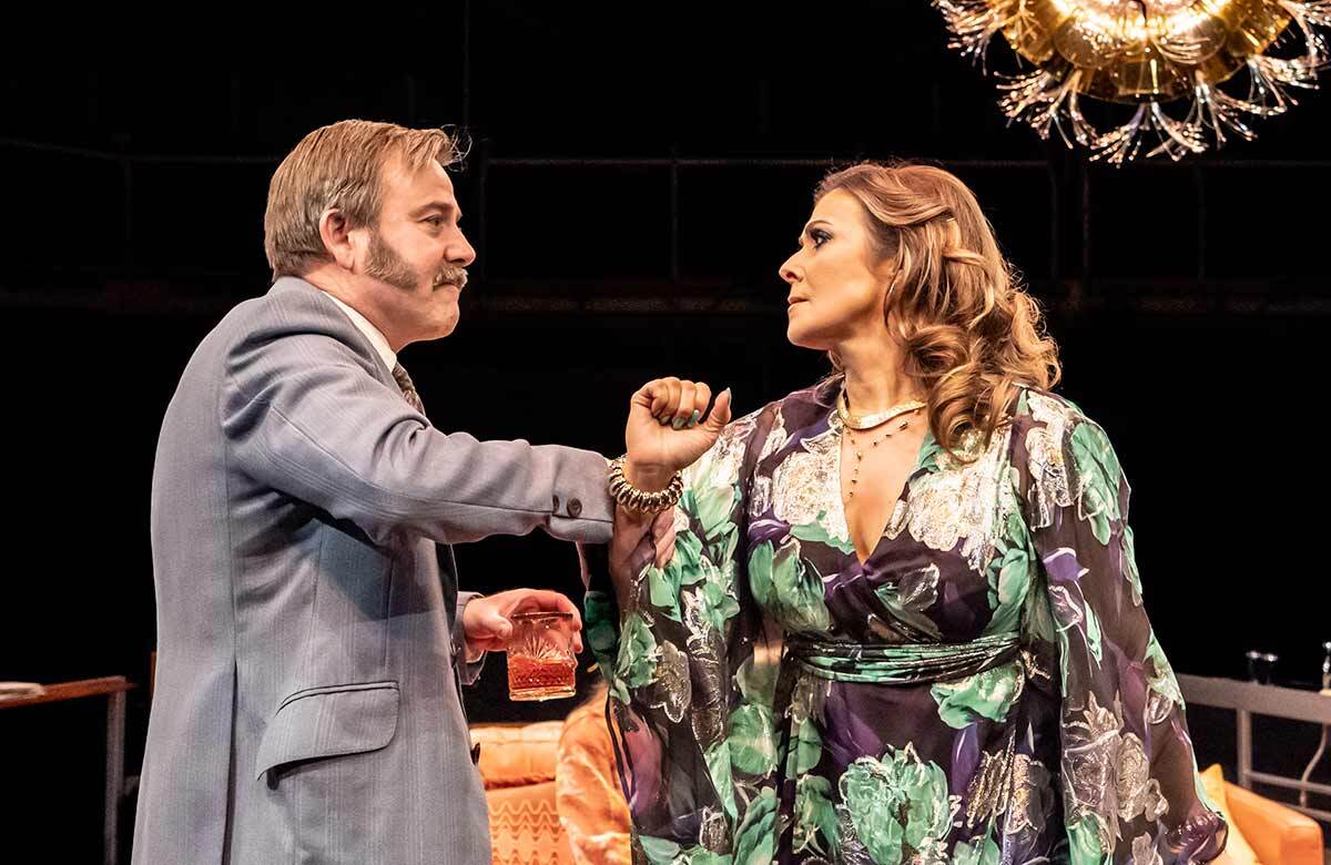 Graeme Hawley and Kym Marsh in Abigail's Party at Royal Exchange, Manchester. Photo: Johan Persson