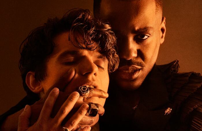 Edward Bluemel and Ncuti Gatwa in artwork for Born with Teeth