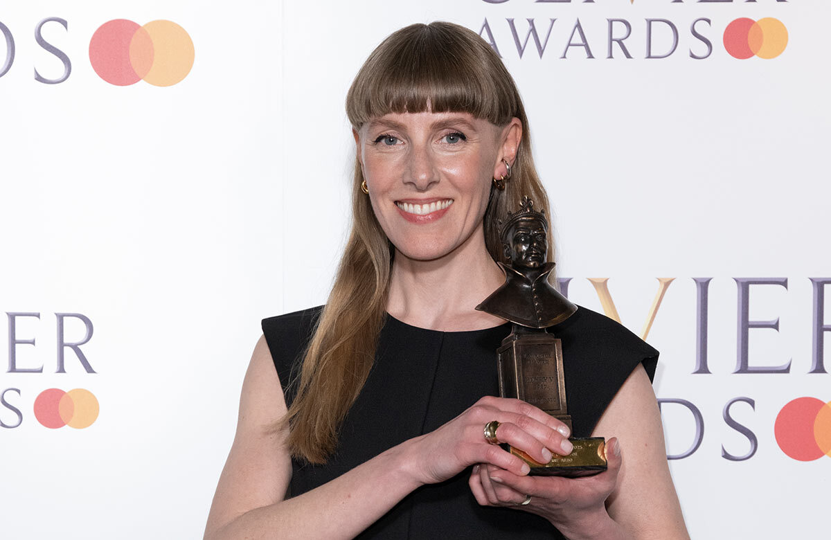 Eline Arbo with her award for best director at the 2025 Olivier Awards. Photo: Joanne Davidson Eline Arbo with her award for best director at the 2025 Olivier Awards. Photo: Joanne Davidson