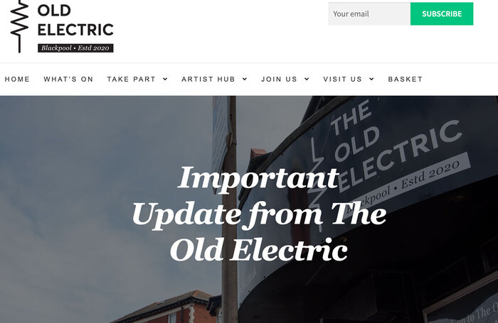Screenshot of the Blackpool Old Electric website announcing its closure. Photo: theoldelectric.co.uk