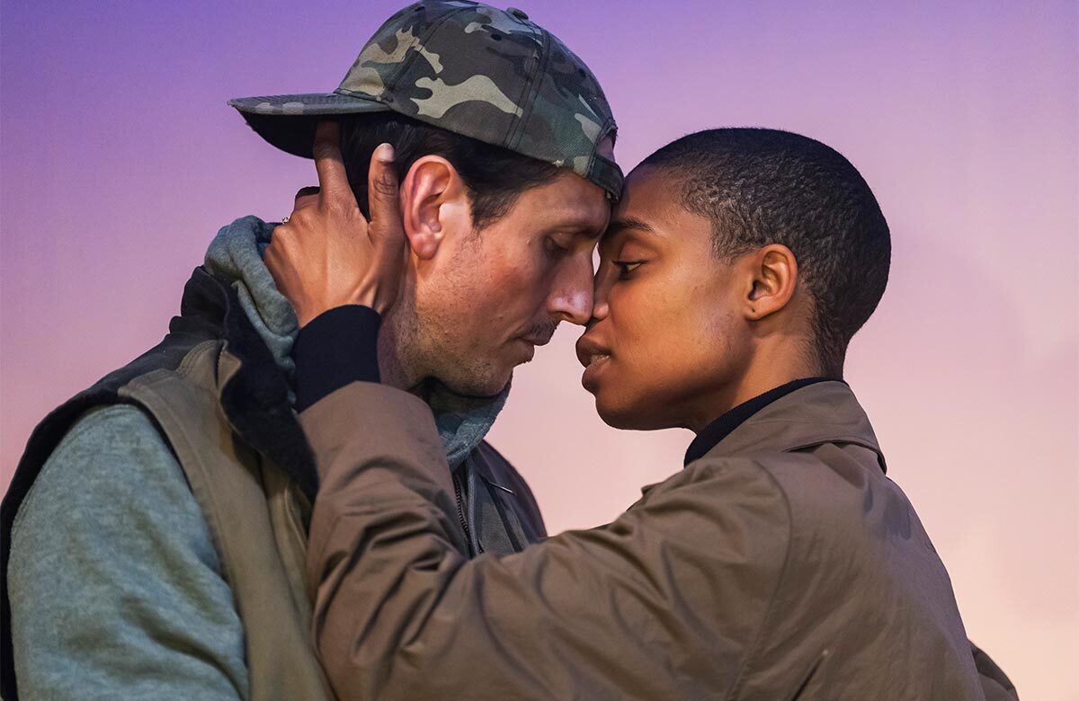 Morgan Watkins and Justina Kehinde in How to Fight Loneliness at Park Theatre, London. Photo: Tristram Kenton