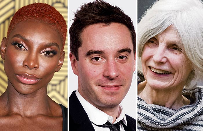 Michaela Coel, James Graham and Caryl Churchill. Photos: Shutterstock/Alex Brenner/Marc Brenner