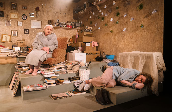 Holly Atkins and Rosie Cavaliero in Personal Values at Hampstead Theatre, London. Photo: Helen Murray