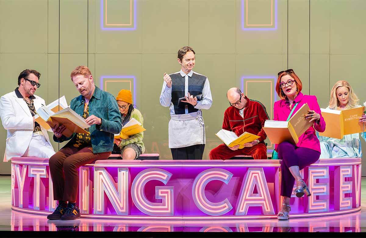 The cast of Here We Are at the Lyttelton, National Theatre, London. Photo: Marc Brenner