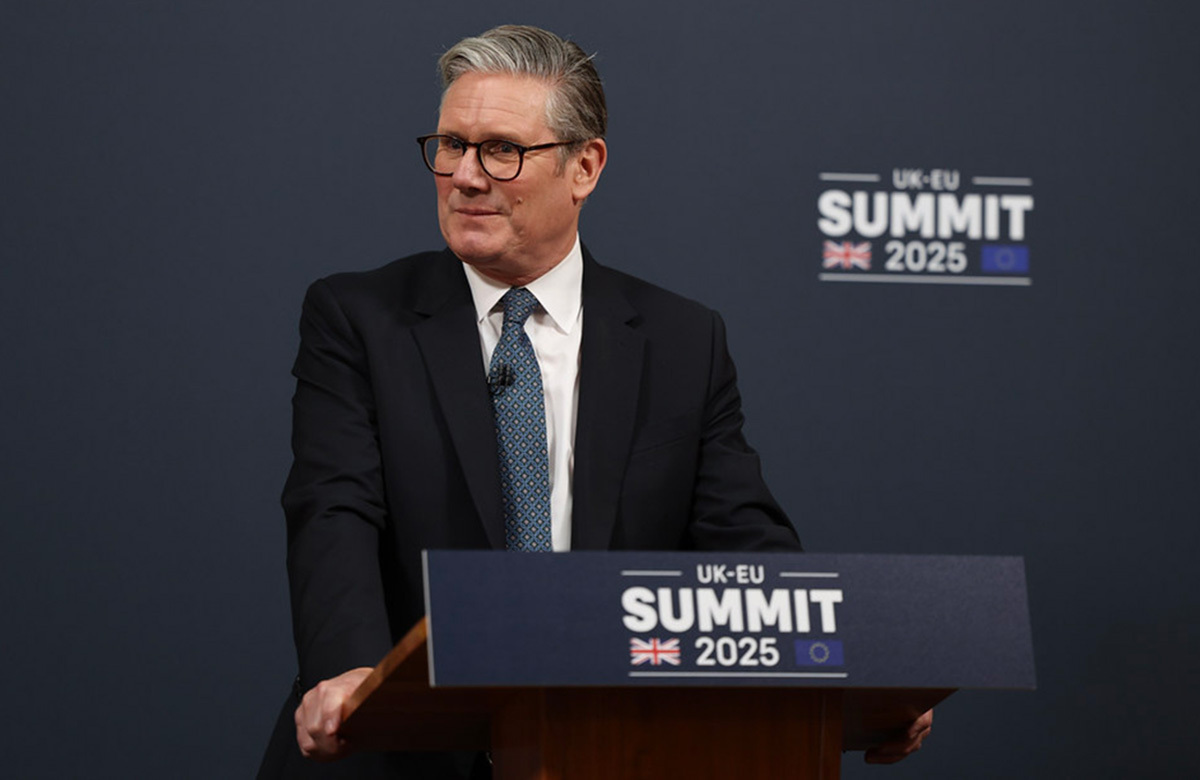 Keir Starmer at the UK-EU Summit at Lancaster House, London on May 19, 2025. Photo: Lauren Hurley/No 10 Downing Street