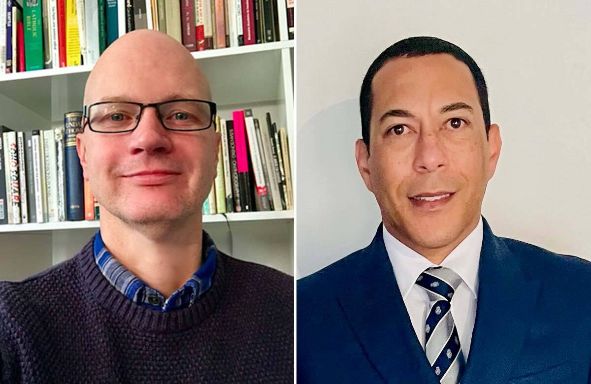 LAMDA principal and chief executive officer Mark O’Thomas and Randall Whittaker, principal and chief executive of Rose Bruford College LAMDA principal and chief executive officer Mark O’Thomas and Randall Whittaker, principal and chief executive of Rose Bruford College