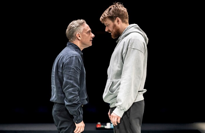 Martin Freeman and Jack Lowden in The Fifth Step at @sohoplace, London. Photo: Johan Persson