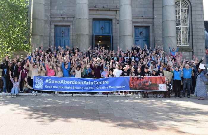 Supporters of the #SaveAberdeenArtsCentre campaign