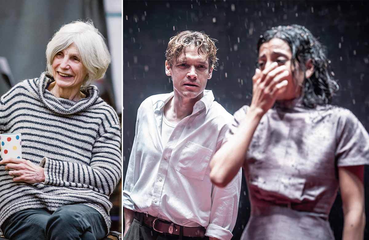 Caryl Churchill in rehearsal and Billy Howle and Ellora Torchia in Look Back in Anger at the Almeida Theatre, London (2024). Photos: Marc Brenner