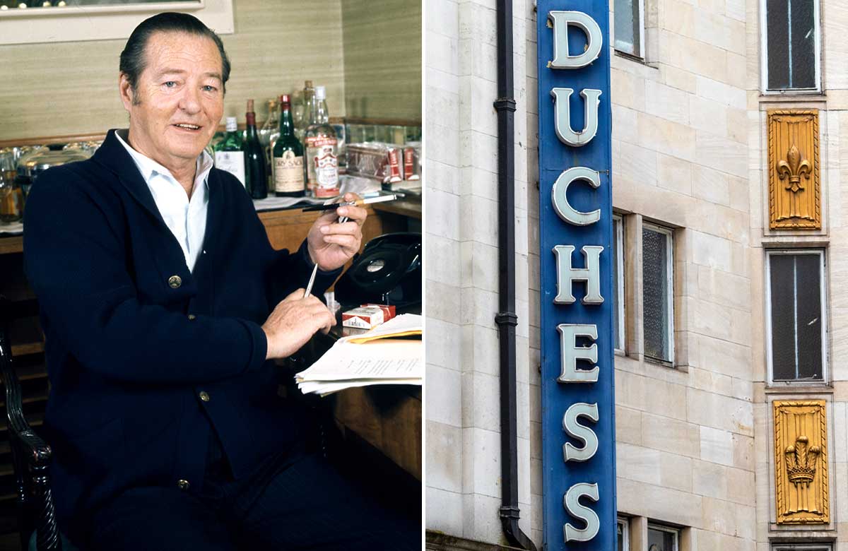 Terence Rattigan and the Duchess Theatre in the West End. Photo: Allan Warren/Shutterstock
