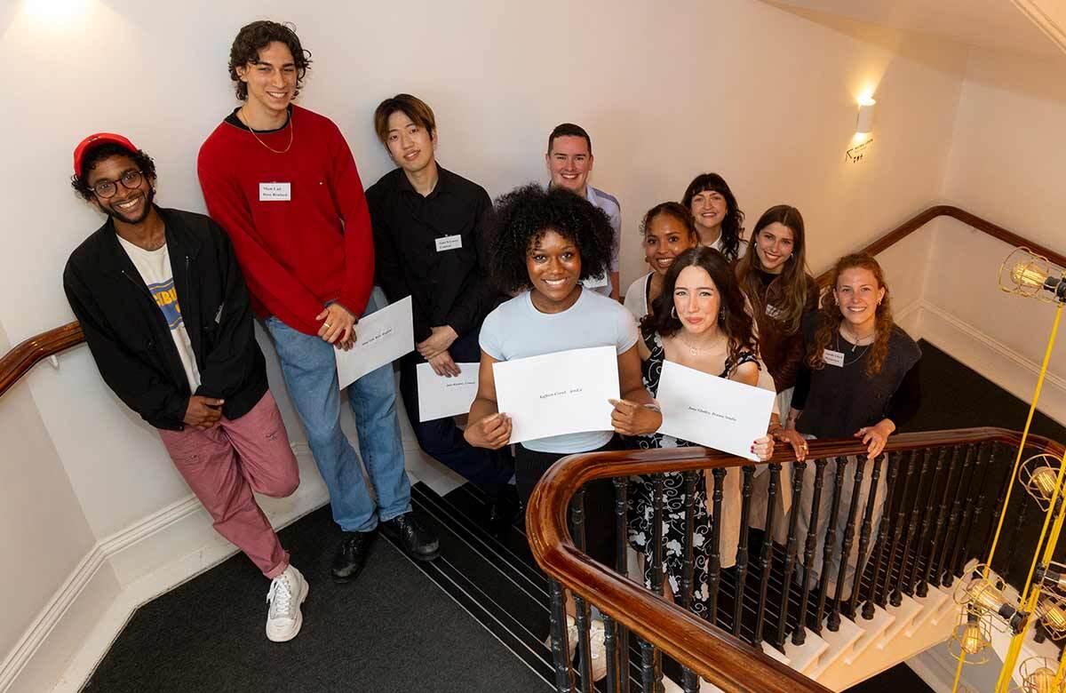 This year's recipients of the Lilian Baylis Award. Photo: Andrew Buckle Photography