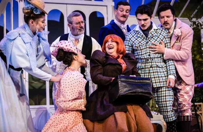 The cast of The Importance of Being Earnest at Lyric Theatre, Belfast. Photo: Ciaran Bagnall