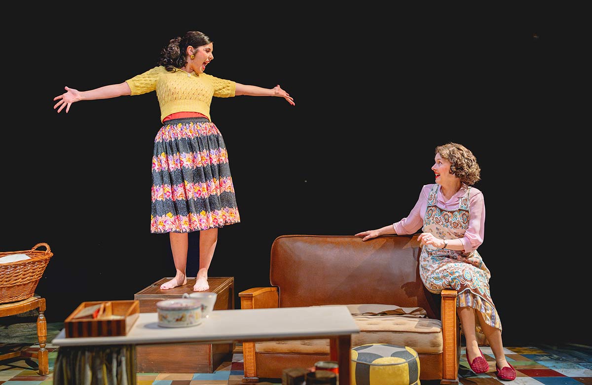 Isabella Rossi and Tracey Ann Wood in Whatever Happened to Phoebe Salt at the New Vic, Newcastle-under-Lyme. Photo: Andrew Billington