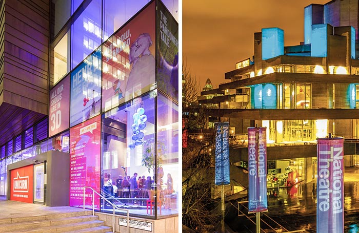 The Unicorn Theatre and the National Theatre. Photos: Micky Lee Team London Bridge/Shutterstock