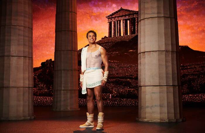 Luke Brady in Hercules at the Theatre Royal Drury Lane, London (2025). Photo: Matt Crockett/Disney