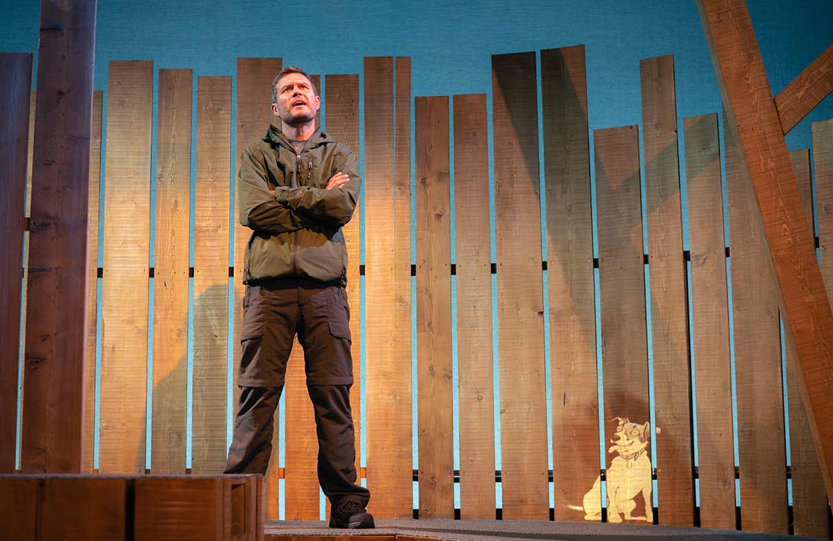 Jordan Young in Man's Best Friend at the Tron Theatre, Glasgow. Photo: Mihaela Bodlovic