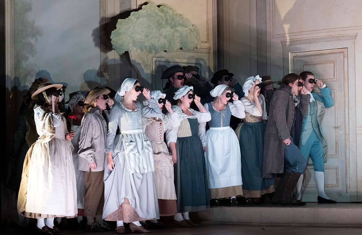 The cast of Le Nozze di Figaro at Glyndebourne, Lewes. Photo: Richard Hubert Smith