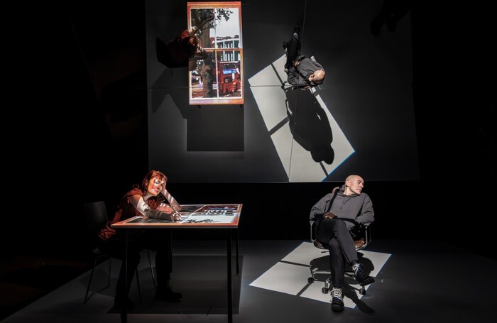 Madeline Potter and Daniel Evans in 4.48 Psychosis at Jerwood Theatre Upstairs, Royal Court, London. Photo: Marc Brenner