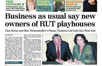 Birth of Nimax in West End – 20 years ago in The Stage