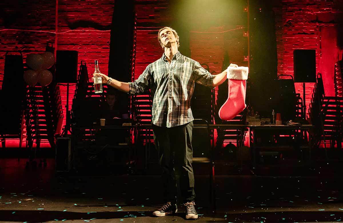 Ed Coleman in The White Chip at Southwark Playhouse Borough, London. Photo: Danny Kaan Ed Coleman in The White Chip at Southwark Playhouse Borough, London. Photo: Danny Kaan