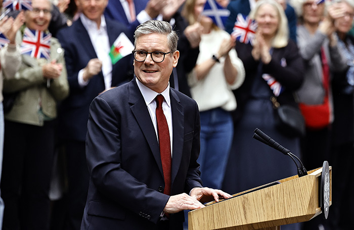 Keir Starmer at Downing Street the day after last year's general election. Photo: Shutterstock