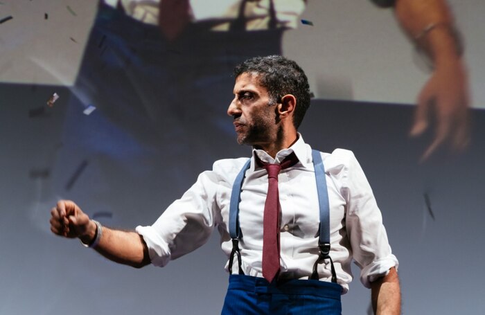Adeel Akhtar in The Estate at the Dorfman Theatre, National Theatre, London. Photo: Helen Murray