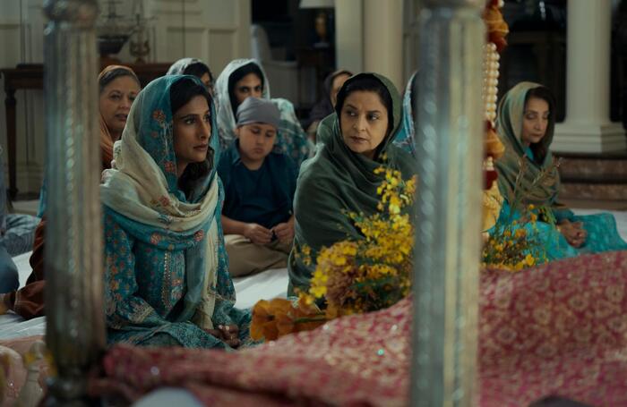 Sarayu Blue and Sudha Bhuchar in the Prime Video miniseries Expats. Photo: Atsushi Nishijima Sarayu Blue and Sudha Bhuchar in the Prime Video miniseries Expats. Photo: Atsushi Nishijima