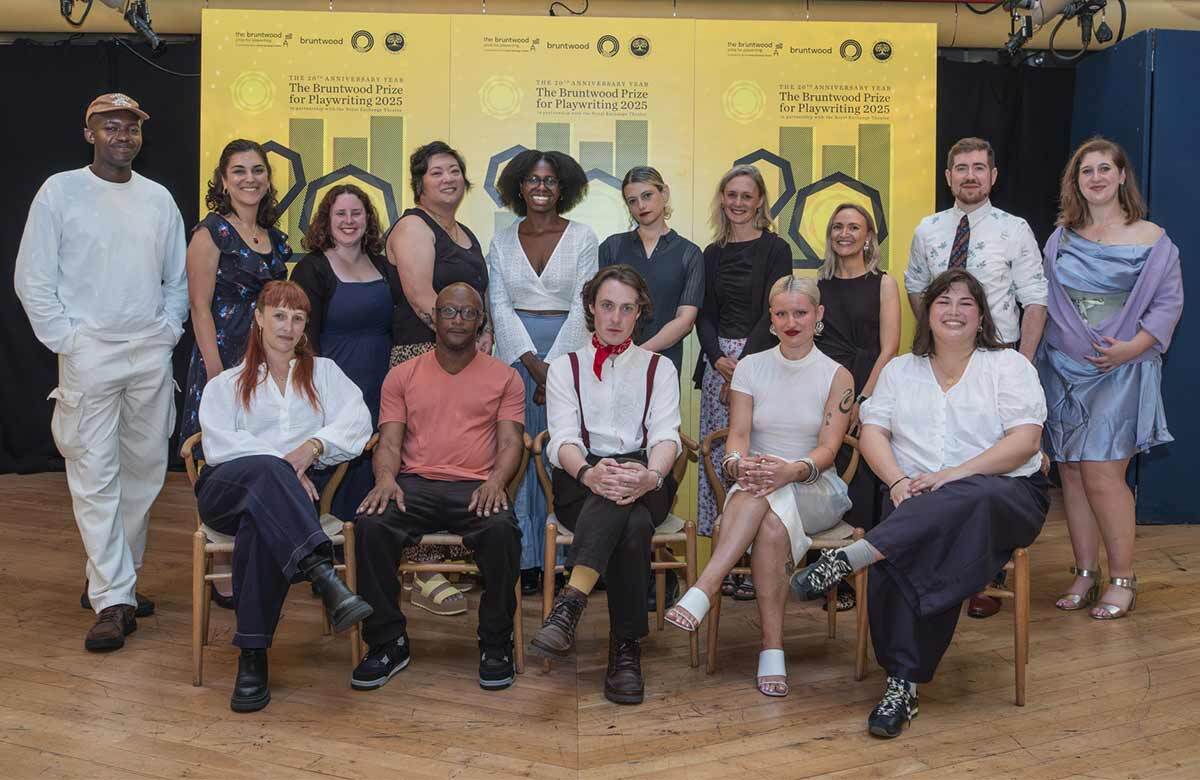 Shortlisted nominees for the 2025 Bruntwood Prize for Playwriting. Photo: Ellie Kurttz