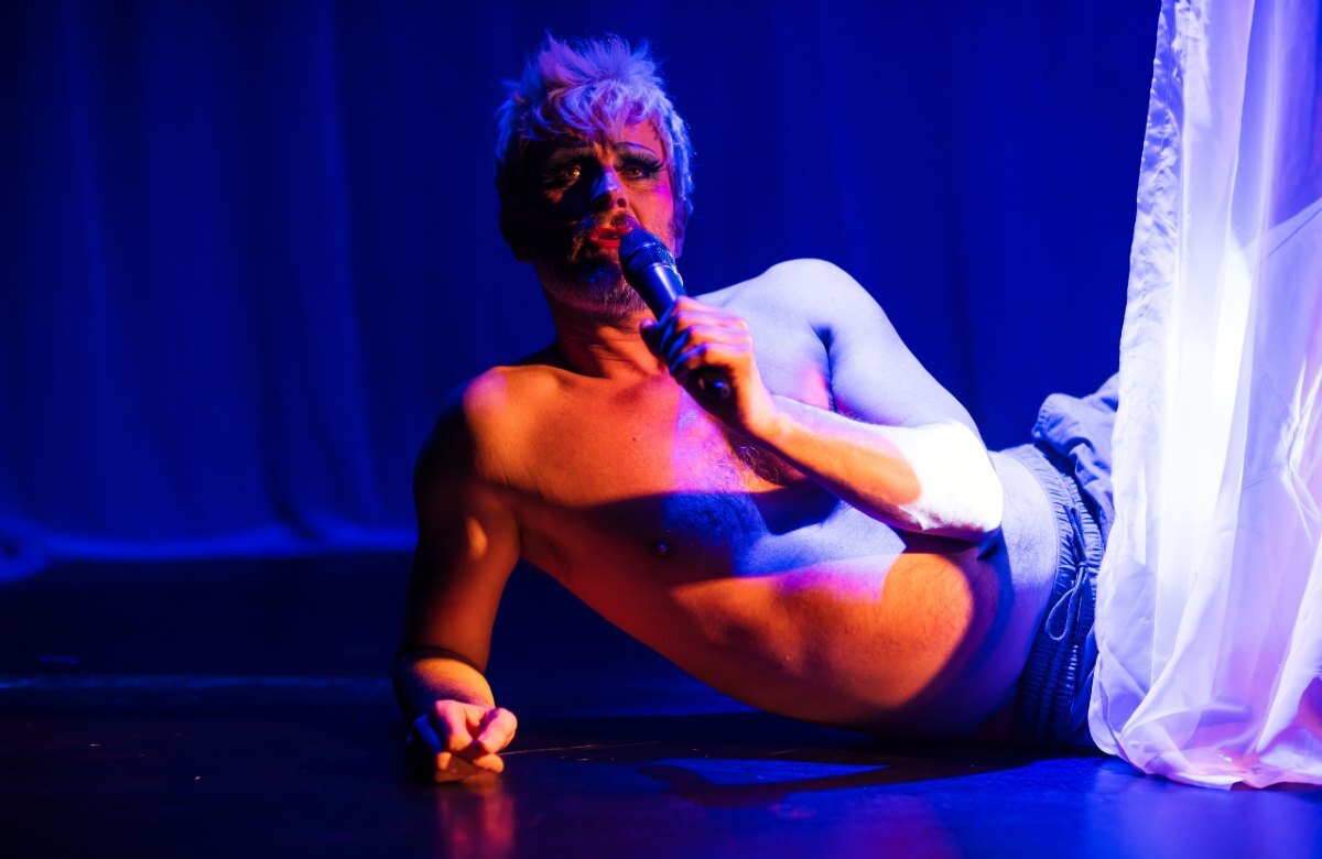 Jonny Woo in Jonny Woo: Suburbia at Summerhall, Edinburgh. Photo: Harry Elletson