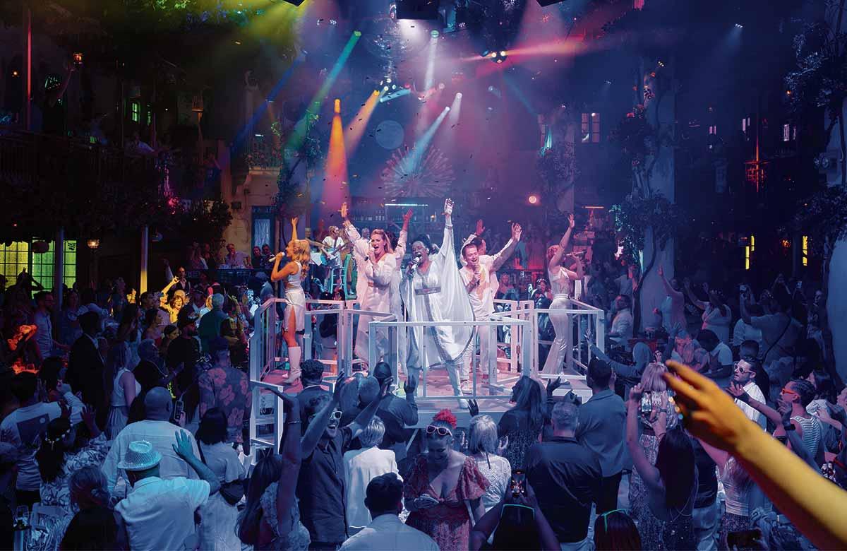 The cast of Mamma Mia! The Party at the 02, London. Photo: Grant Walker The cast of Mamma Mia! The Party at the 02, London. Photo: Grant Walker