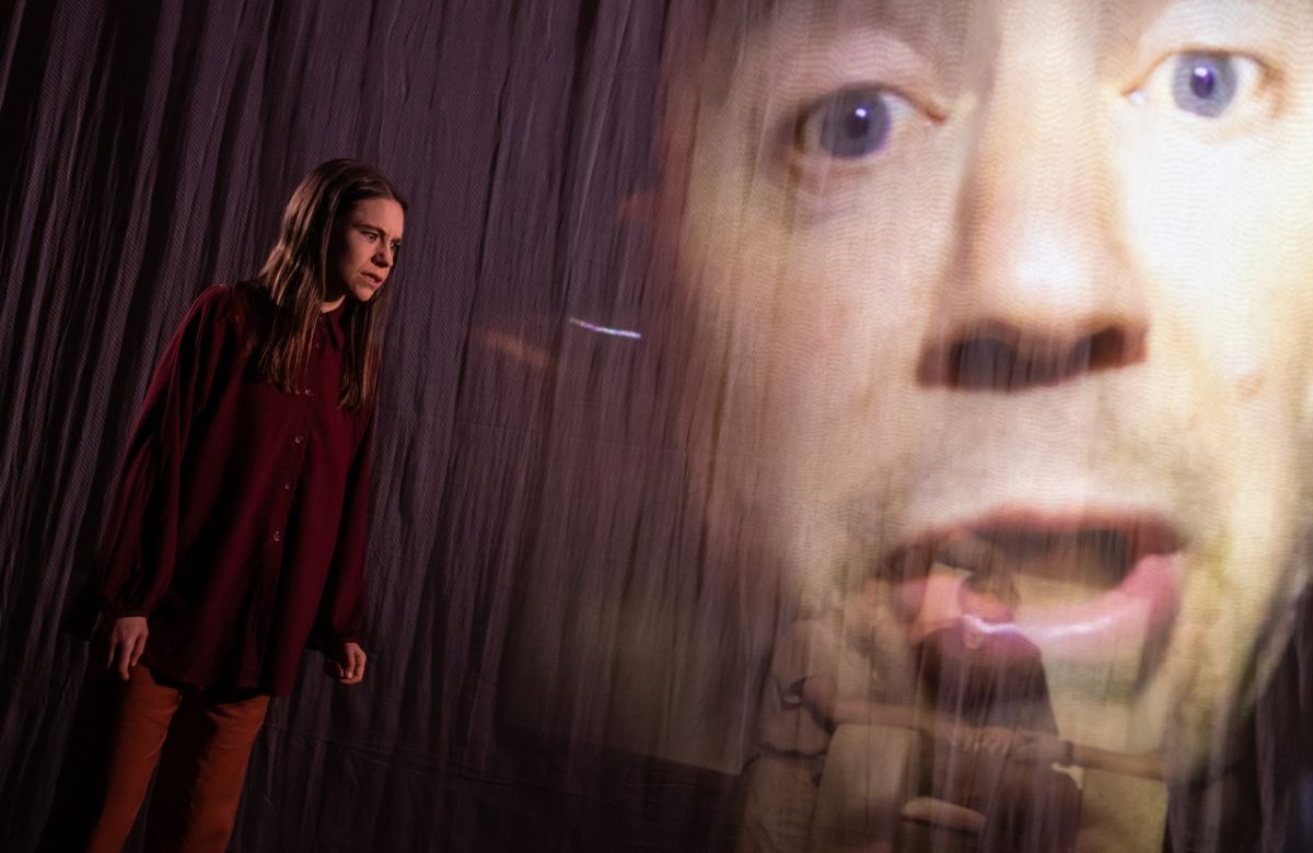 Venetia Bowe and Peter Daly in Lost Lear at Traverse 1, Edinburgh. Photo: Ste Murray