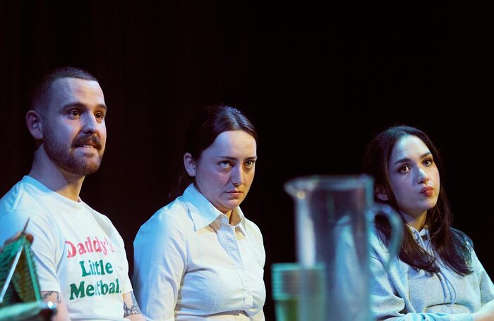 The cast of Brainsluts at Pleasance Dome, Edinburgh. Photo: Ella Carmen Dale