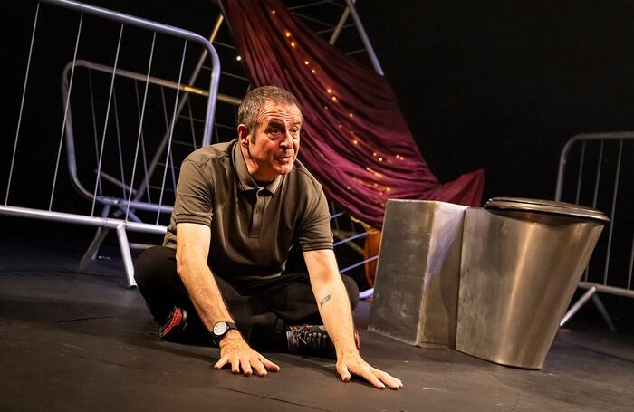 Mark Thomas in Ordinary Decent Criminal at Summerhall, Edinburgh. Photo: Pamela Raith