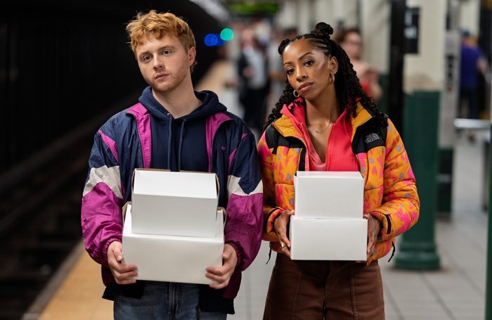 Sam Tutty and Christiani Pitts in Two Strangers. Photo: Andreas P Verrios