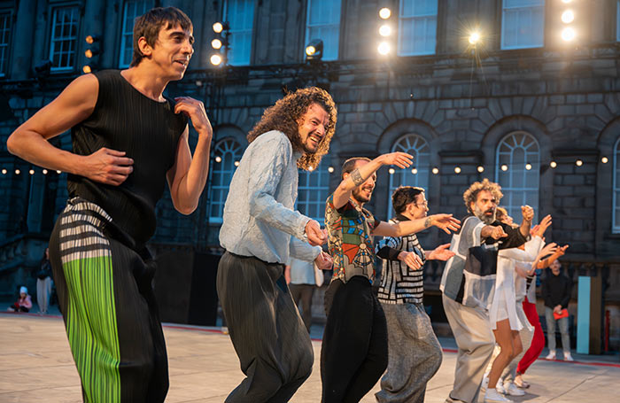 A scene from Maqamat: Dance People at the Old College Quad, Edinburgh. Photo: Tommy Ga-Ken Wan