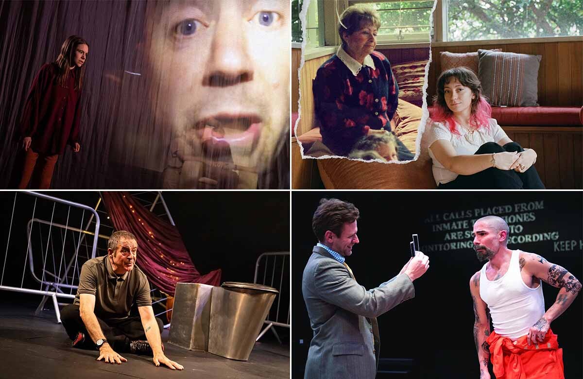 Clockwise from top-left: Lost Lear at Traverse 1, Niusia at Summerhall, Rift at Traverse 2, Ordinary Decent Criminal at Summerhall. Photos: Ste Murray/Ryan Stewart/Valerie Terranova/Pamela Raith