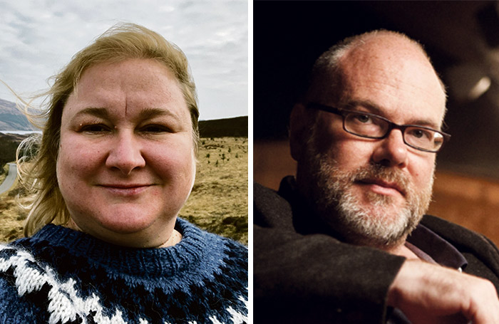 An Tobar and Mull Theatre's Rebecca Atkinson-Lord and Citizens Theatre's Dominic Hill (photo by Eamonn McGoldrick)