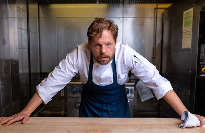 Cory Cavin in Enjoy Your Meal at Summerhall, Edinburgh. Photo: Jonathan Frey Cory Cavin in Enjoy Your Meal at Summerhall, Edinburgh. Photo: Jonathan Frey