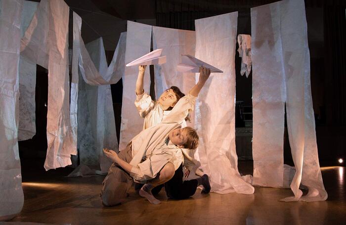 Kathryn Gordon and Jorja Follina in A Journey of Flight at Assembly @ Dance Base, Edinburgh. Photo: Chloe Tallack