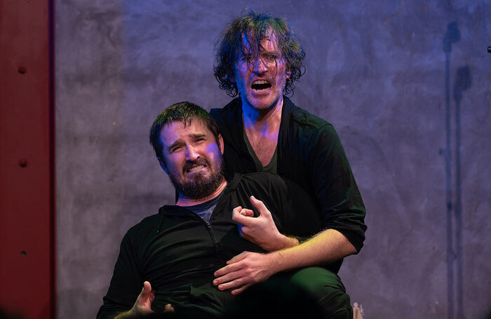 Nick Abeel and Kyle Schaefer in Fly, You Fools! at Pleasance Courtyard, Edinburgh. Photo: Mike Bryk