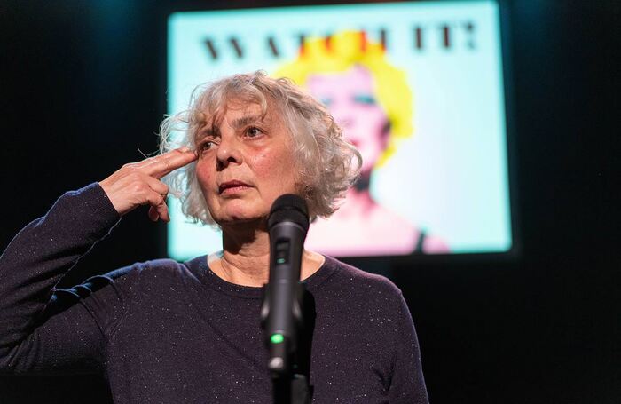 Wendy Houstoun in Watch It! at Zoo Southside, Edinburgh. Photo: Hugo Glendinning