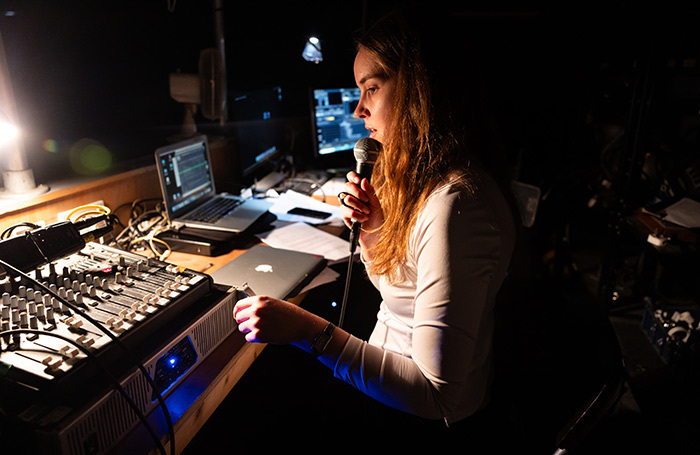 Inge-Vera Lipsius in Facility 111: A government experiment at Assembly Rooms, Edinburgh. Photo: Cam Harle